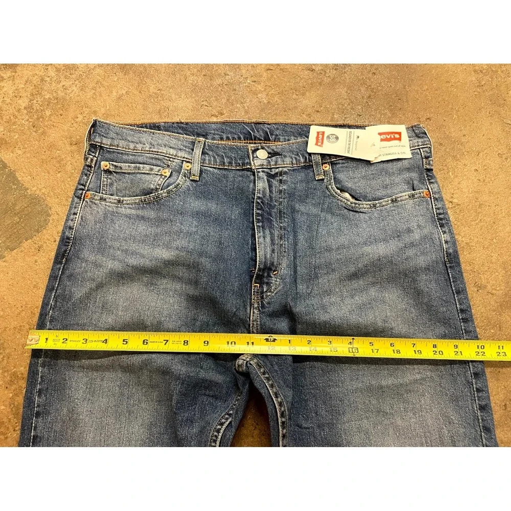 Levi's 512 Slim Taper Fit Jeans Mens 38x34 Blue Denim‎ Cotton Stretch High Rise
